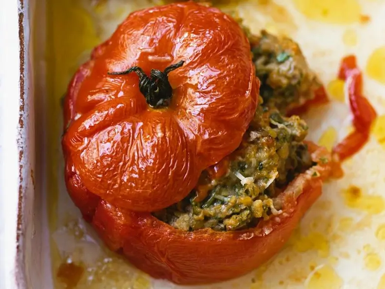 Gefüllte Tomaten mit Linsen