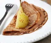Schokocrépe mit Birne