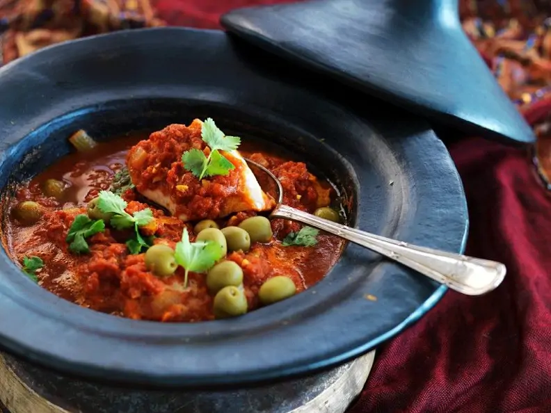 Tomaten-Tajine mit Fischfilet