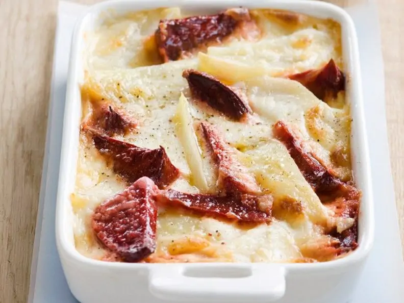 Kartoffelauflauf mit Roter Bete
