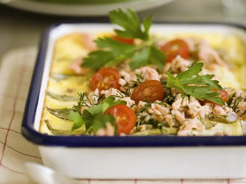 Forellengratin mit Tomaten