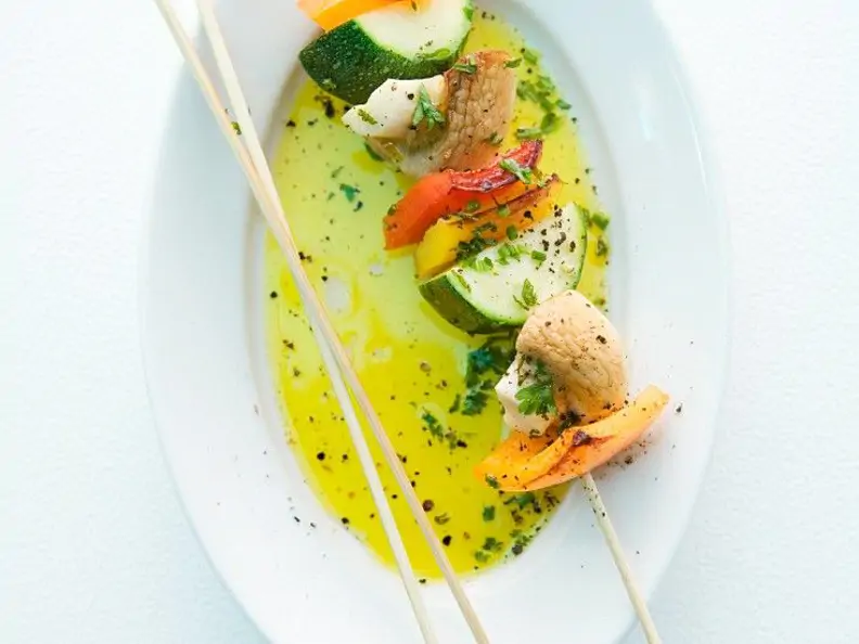 Vegetarische Grillspieße
