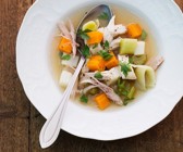 Hühnersuppe mit Gemüse