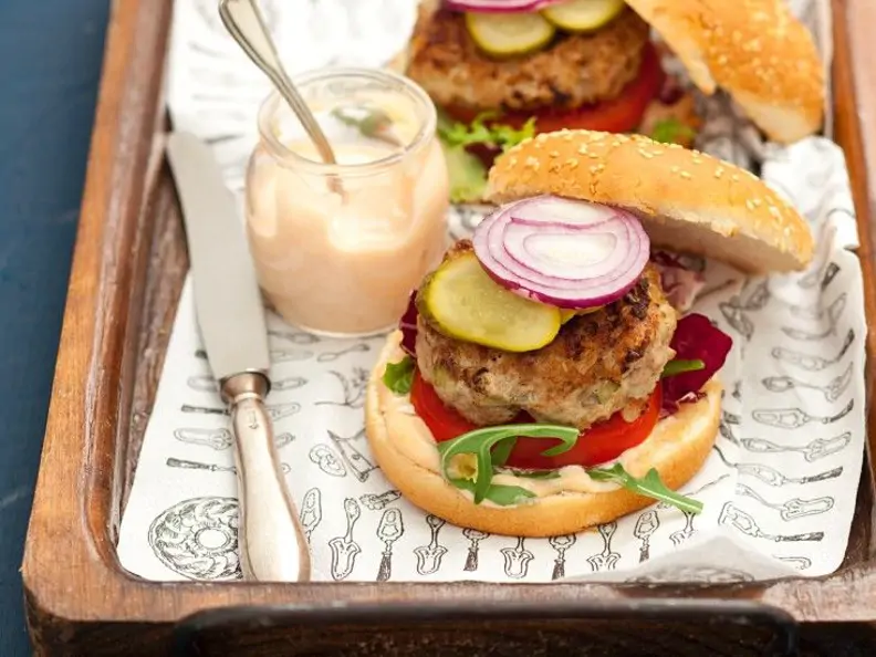 Burger mit Schweinehack