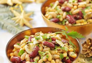 Bohnensalat mit Petersilie
