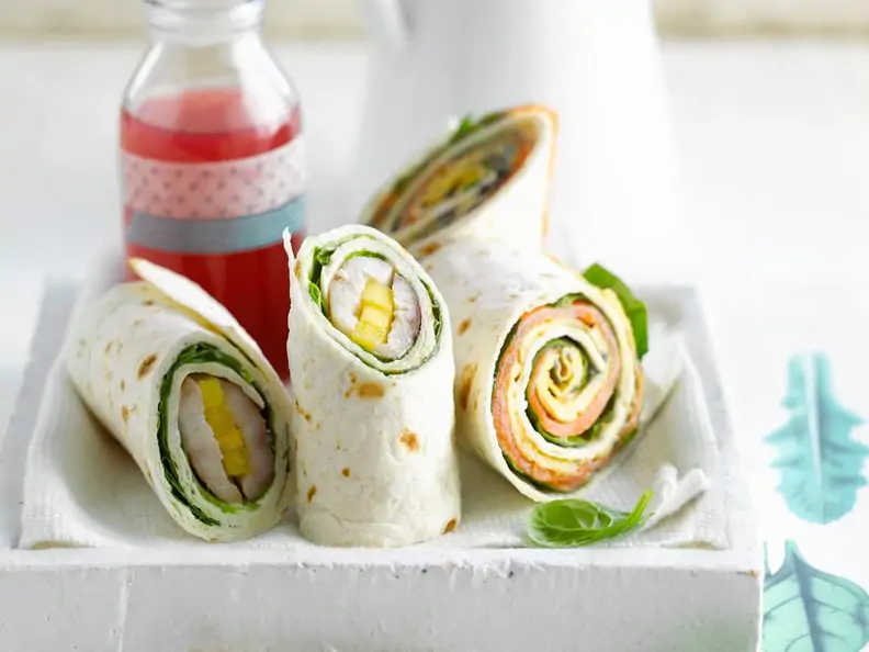 Zweielerlei Wraps mit Fisch