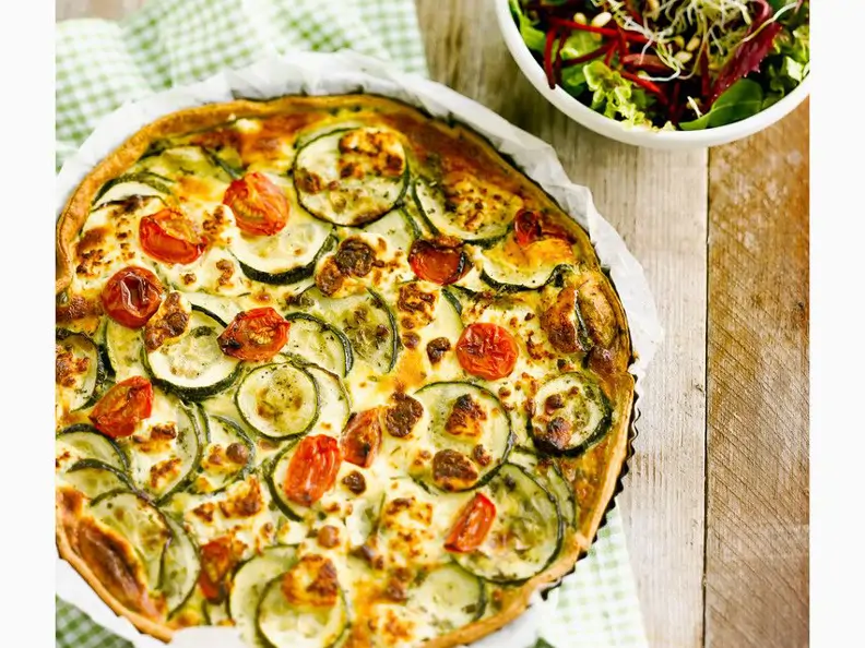 Ziegenkäse-Zucchini-Quiche