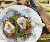 Käse-Birnen-Brot aus dem Ofen