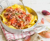 Bandnudeln mit Salsiccia-Soße