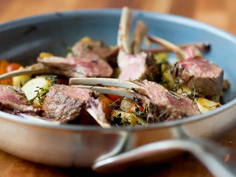Lammchops mit Gemüse