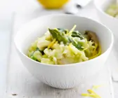 Spargelrisotto mit Champignons