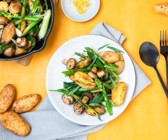 Kartoffel-Spargel-Pfanne mit Estragon