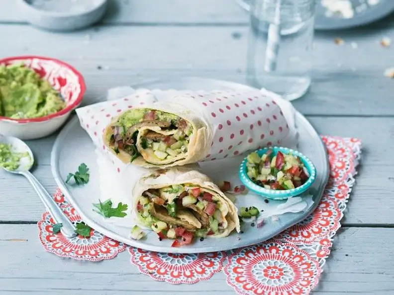 Vegane Burritos mit Avocado