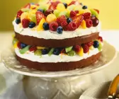 Obstkuchen aus Biskuitteig