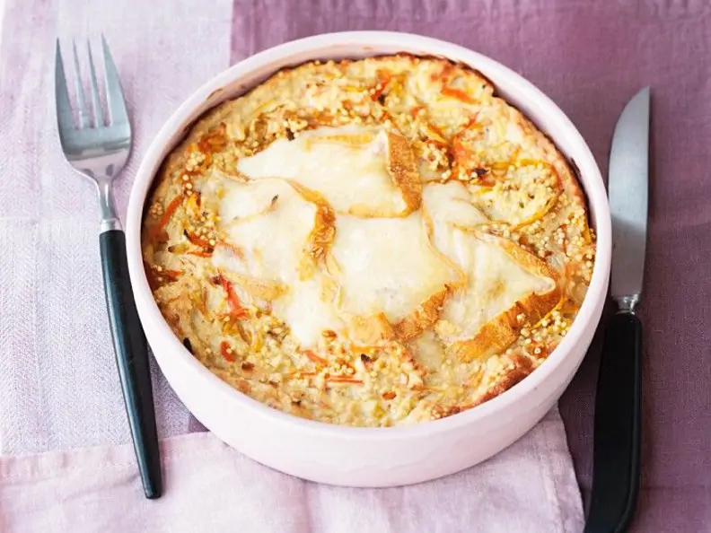 Gemüse-Hirseauflauf mit Käse