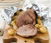 Balsamico-Rinderbraten mit Kartoffeln und Zwiebeln