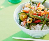 Wokgemüse mit Reis