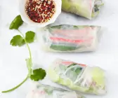 Vietnamesische Enten-Reispapierröllchen