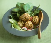 Falafelbällchen mit Gurkensalat