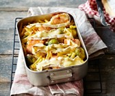 Lachs-Gemüsegratin