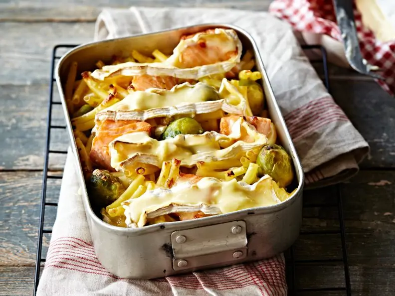 Lachs-Gemüsegratin