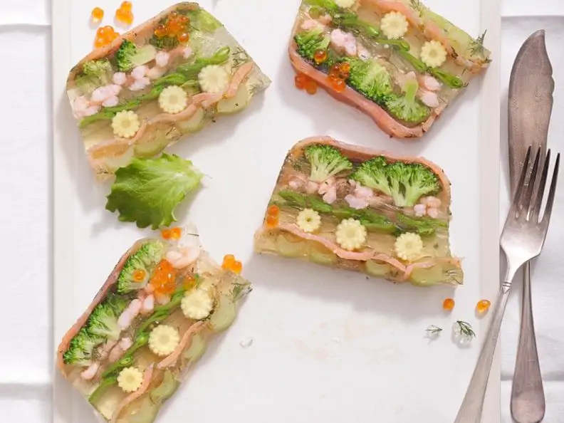 Gemüse-Shrimps-Sülze