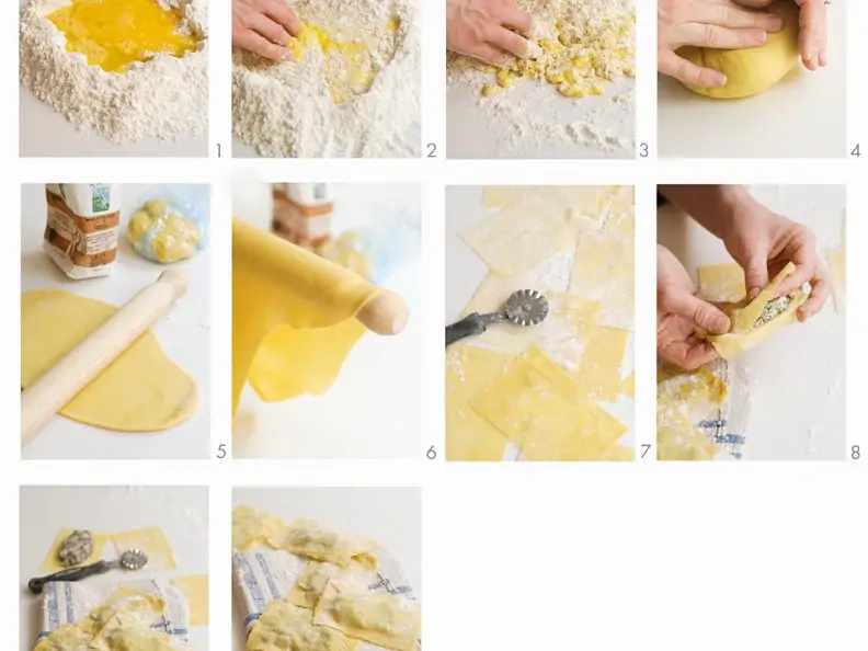 Ravioli gefüllt mit Pilzen
