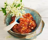 Rhabarber-Holunder-Chutney