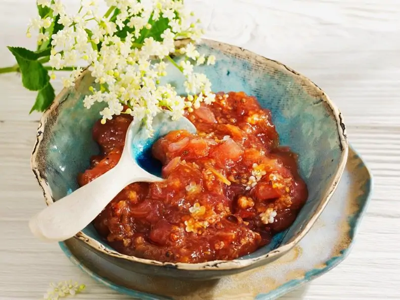 Rhabarber-Holunder-Chutney