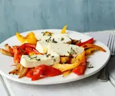 Gebackene Paprika mit Schafskäse