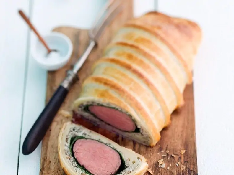Rinderfilet mit Spinat im Blätterteig