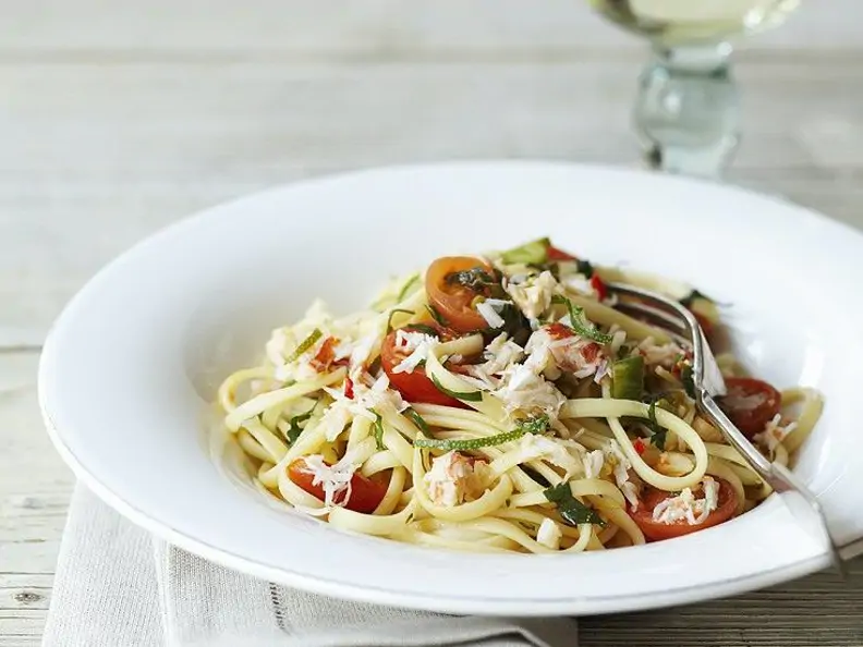 Pasta mit Krebsfleisch