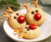 Rentier-Kekse zu Weihnachten