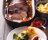 Gebratene Wildschweinkeule