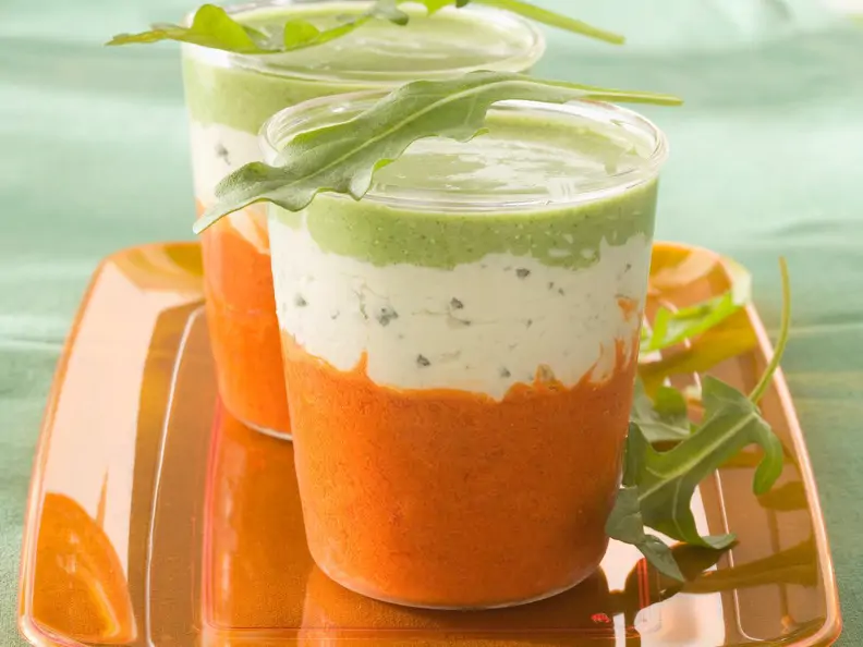 Paprika-Frischkäse-Schichtspeise