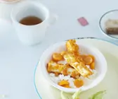 Hüttenkäse mit frittiertem Tofu