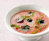 Melonensüppchen mit Weintrauben