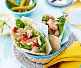 Pitatasche mit Kalbsfleisch und Salat
