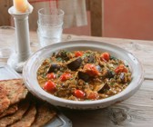 Indischer Linseneintopf mit Aubergine