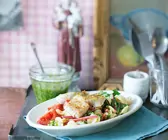 Nudelsalat mit Zander