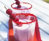 Mandel-Himbeershake