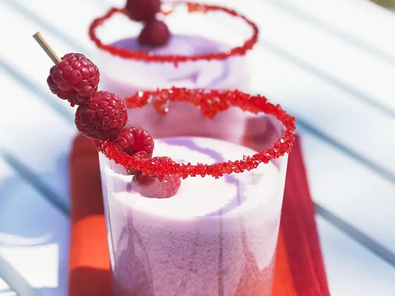 Mandel-Himbeershake