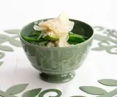 Erbsenrisotto mit Bohnen und Avocado