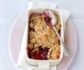 Kirsch-Crumble mit Haferflocken