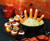 Möhren-Häppchen und Guacamole