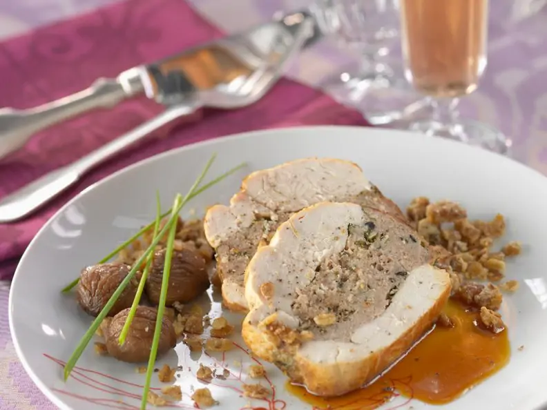 Pute mit Maronenfüllung