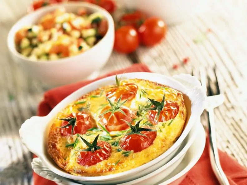 Pikante Clafoutis mit Krabben