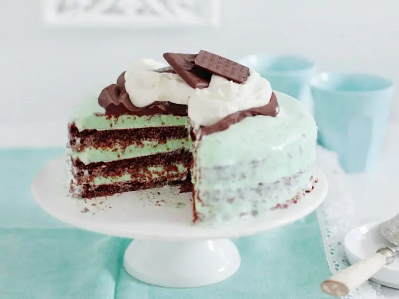 Schokoladentorte mit Minzcreme