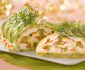 Ziegenkäseroulade mit Lachs und Dill