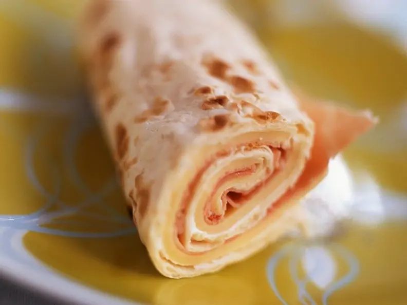 Herzhaftes Crépe mit Schinken